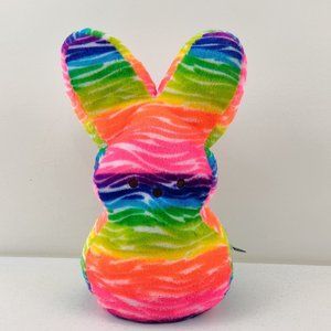 2018 Just Born Peeps Bunny Rabbit Rainbow tie dye Plush 16" Easter